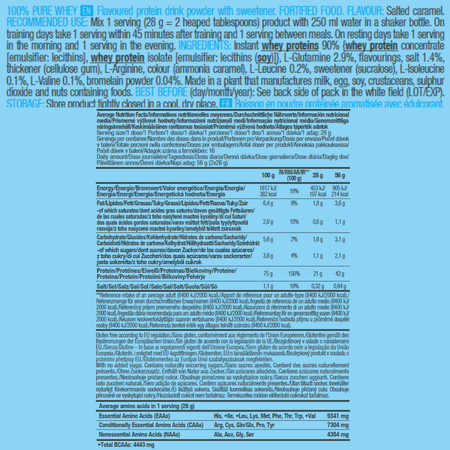 Протеин BiotechUSA 100% Pure Whey 454 г. Соленая карамель