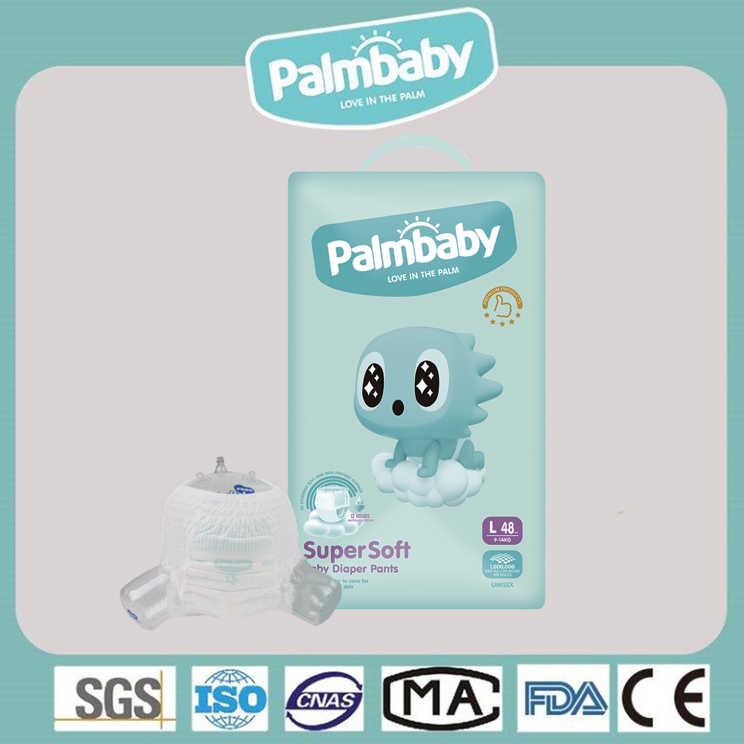 Трусики-подгузники Palmbaby Premium Soft L 48 - фото 2