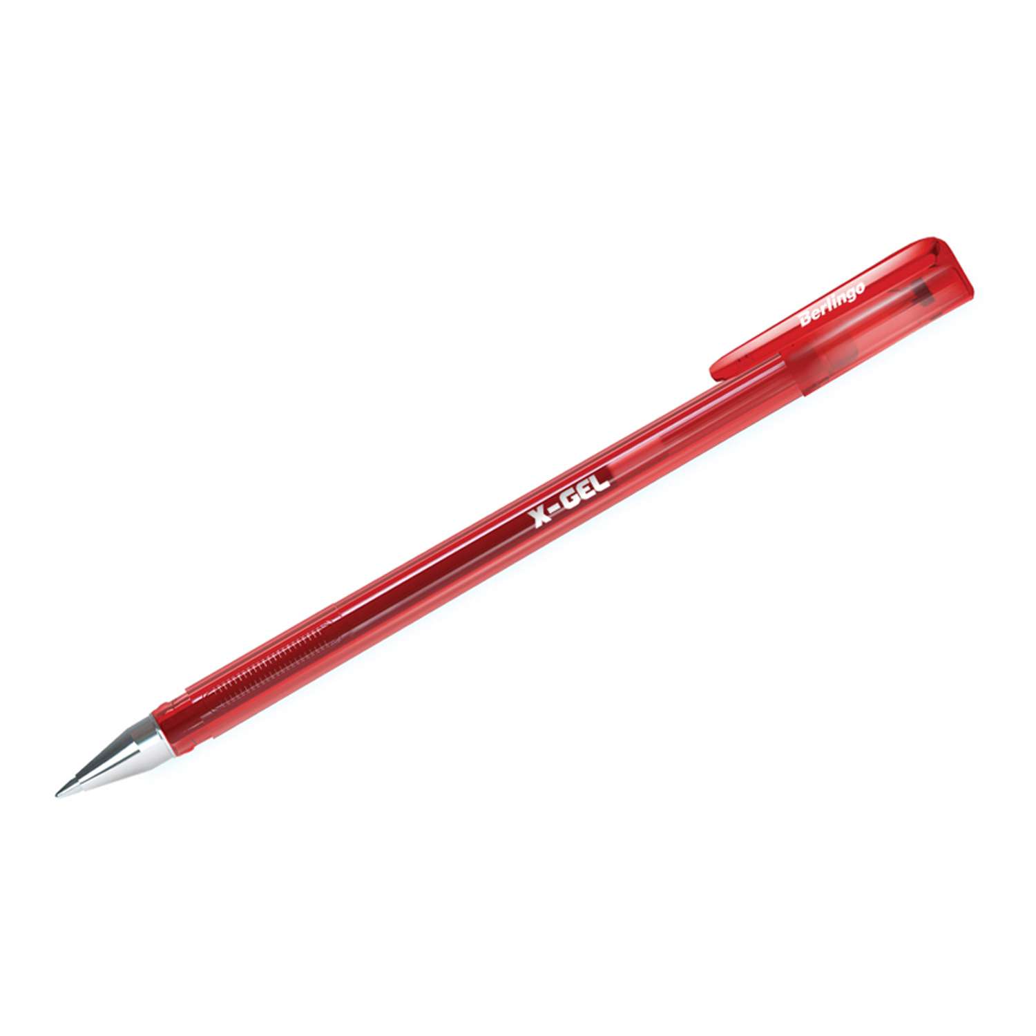 Ручка гелевая Berlingo X-Gel красная 05мм набор 12 шт - фото 1