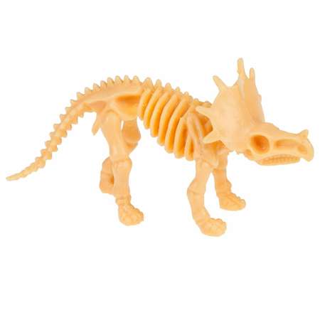 Игровой набор 1TOY Трицератопс Скелет динозавра с пластилином 6 цветов
