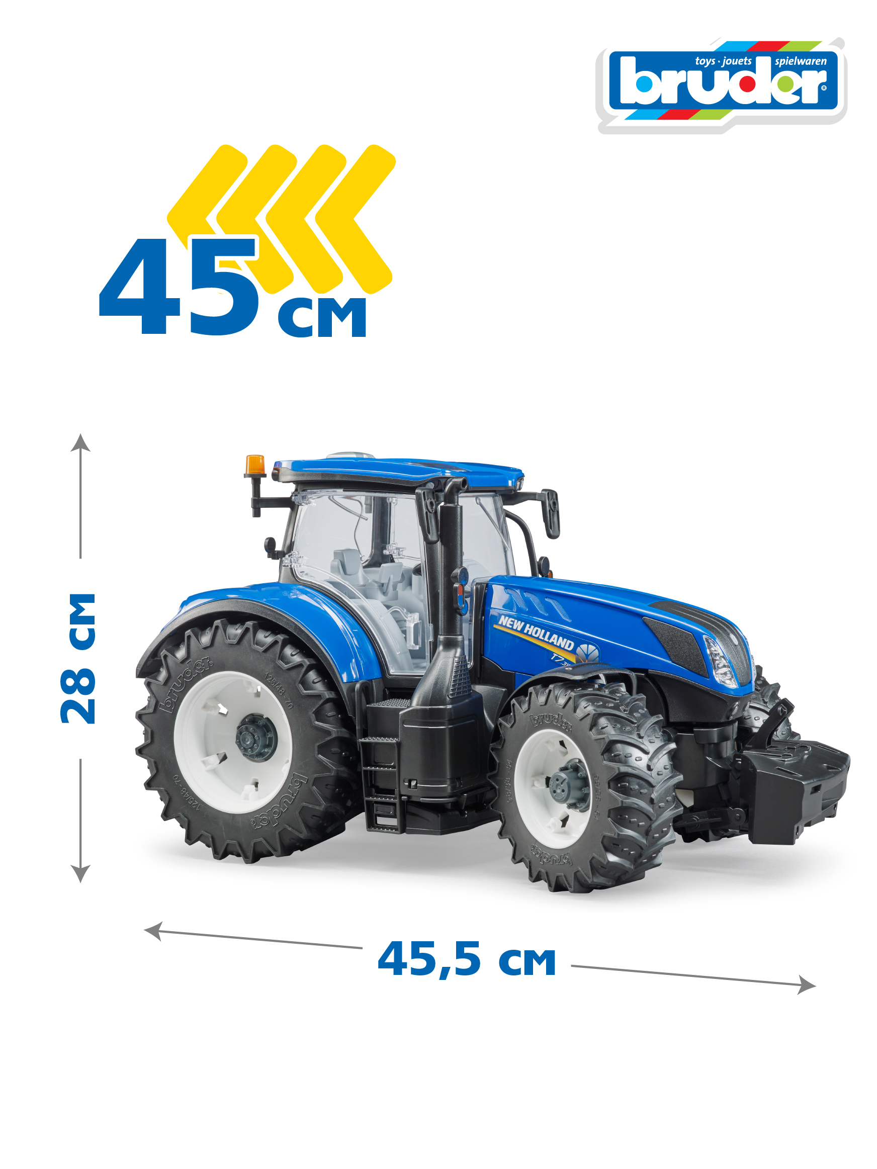 Игрушка BRUDER Трактор New Holland T7.315 купить по цене 6409 ₽ в  интернет-магазине Детский мир