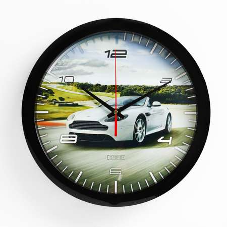 Часы настенные Соломон «Спортивное авто» d-28 см