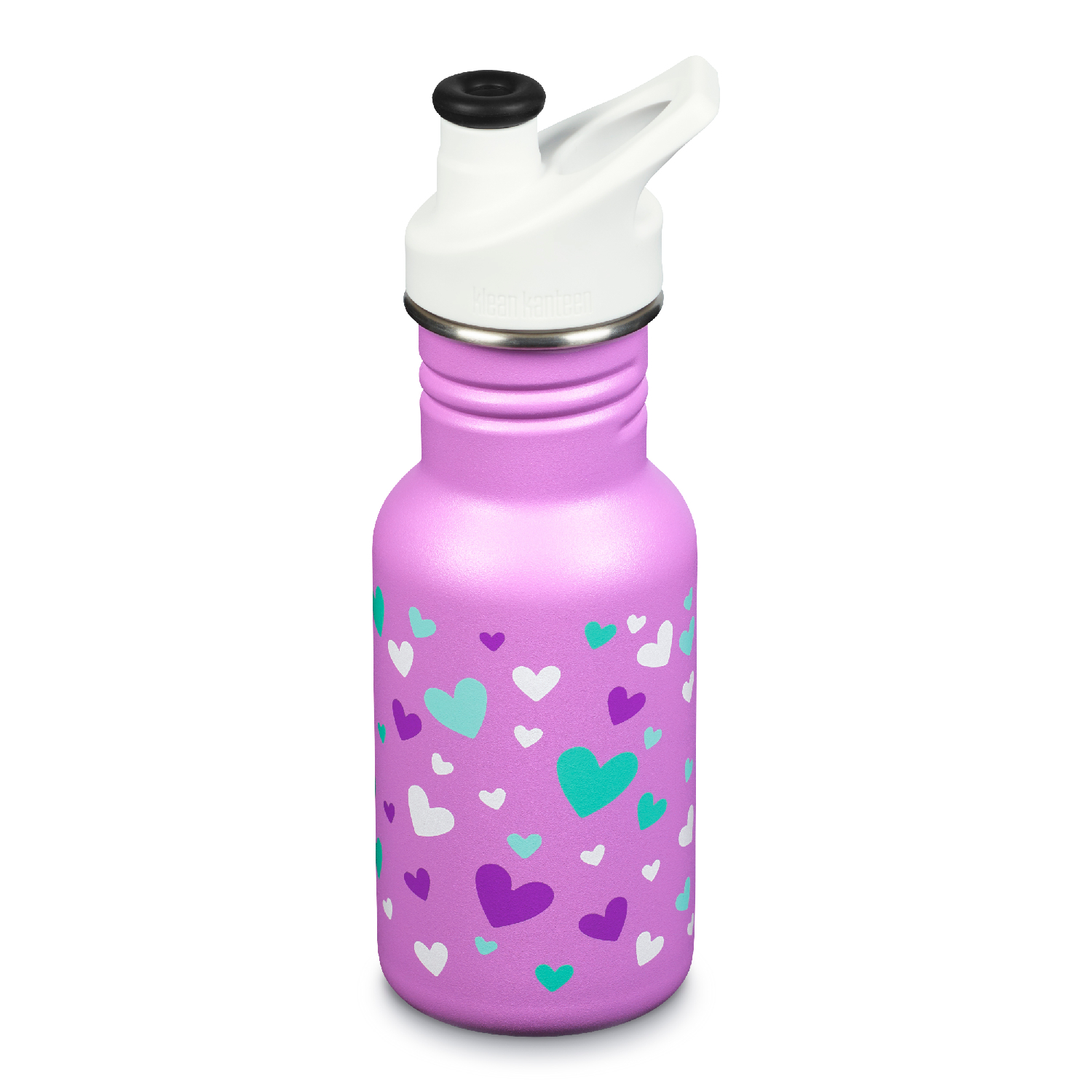 Детская бутылка Klean Kanteen Kid Classic Narrow Sport 12oz Orchid Hearts 355 мл - фото 2