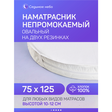 Наматрасник непромокаемый Embrio овальный 75х125 см на двух резинках