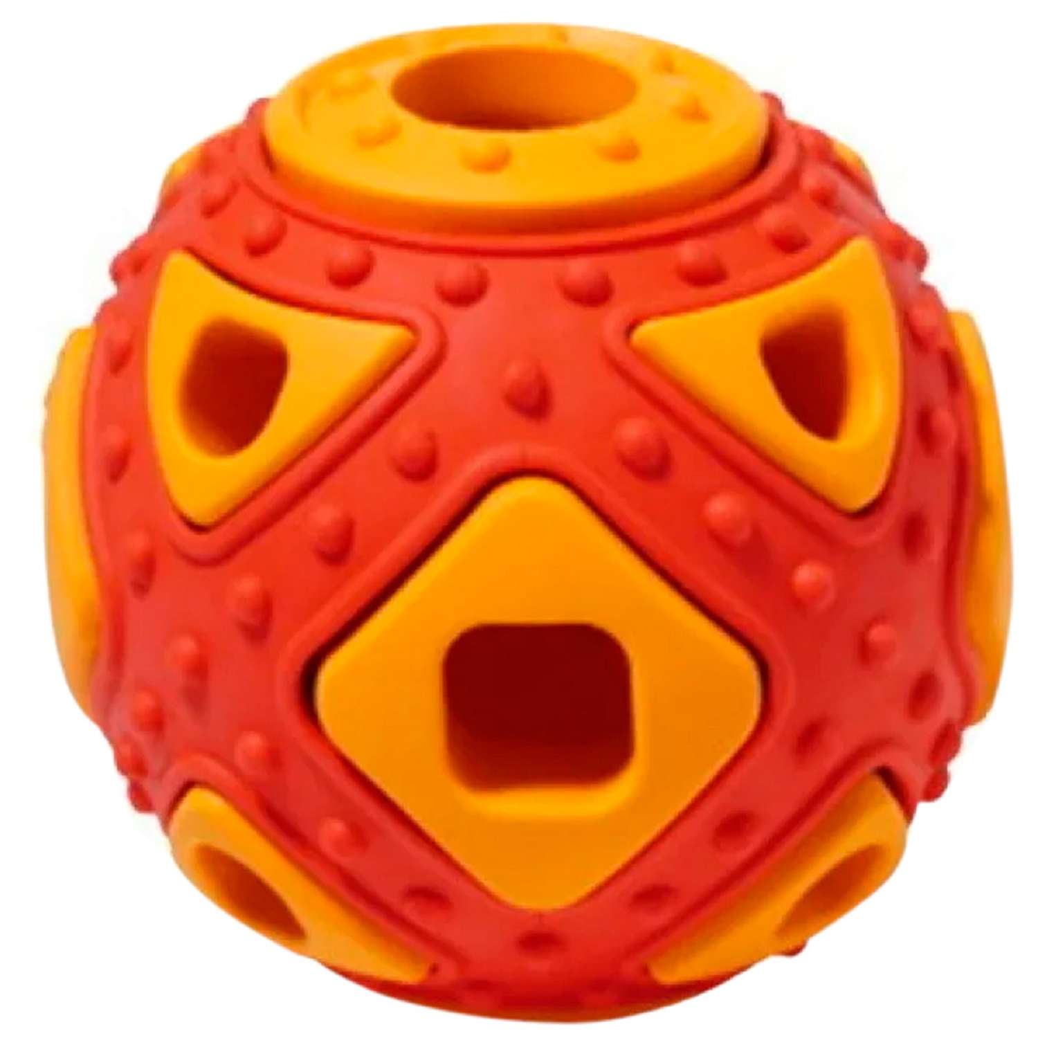 Игрушка для собак Homepet Silver series мяч фигурный Красно-оранжевый 6.4см - фото 1