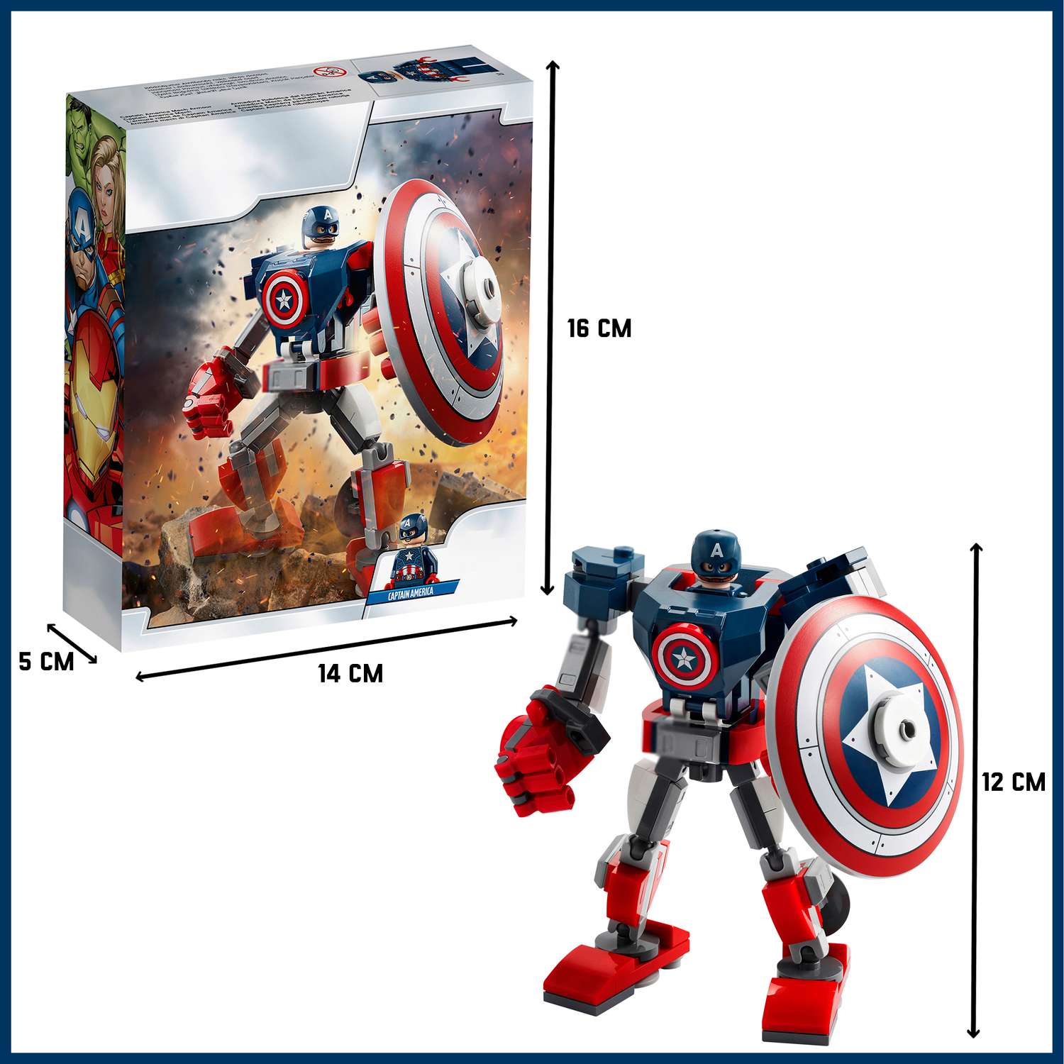 Игрушка LX Конструктор Marvel Капитан Америка 127 деталей совместим с лего - фото 2
