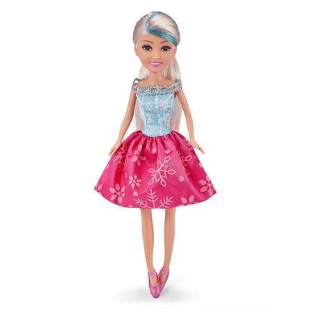 Кукла Sparkle Girlz Зимняя принцесса в бордовом платье 10017BQ2