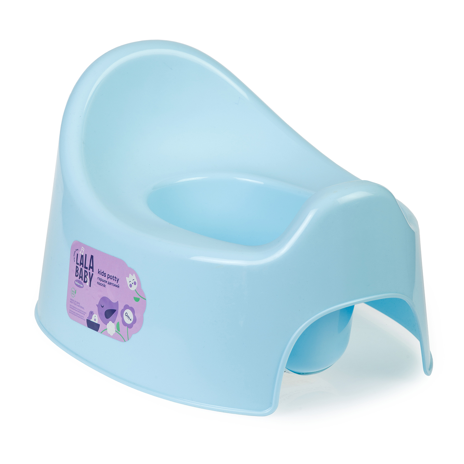 Горшок детский PLASTIC REPABLIC baby пластиковый с высокой спинкой голубой - фото 4