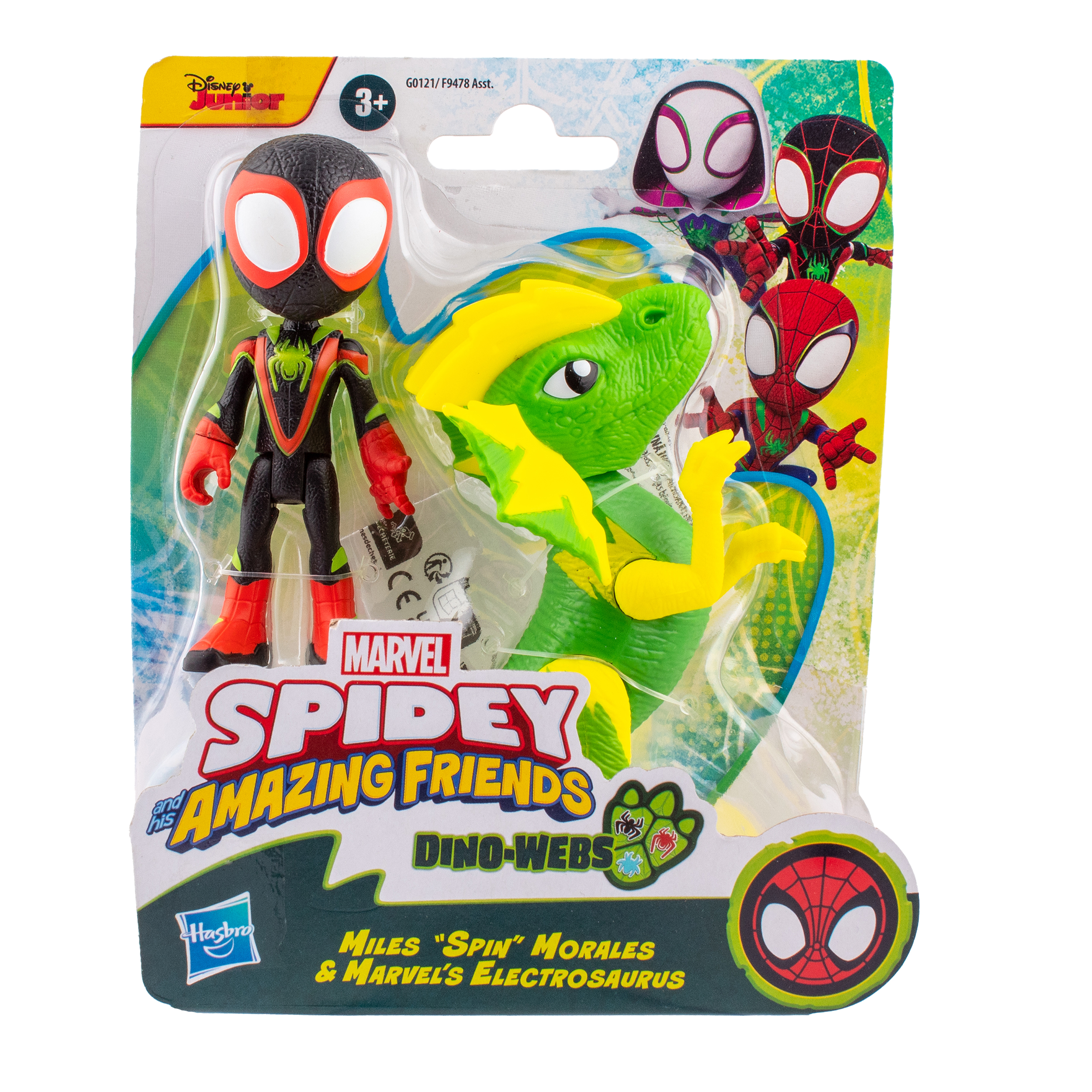 Фигурка Hasbro Miles Spin Morales and Marvel's Electrosaurus 10 см - фото 3