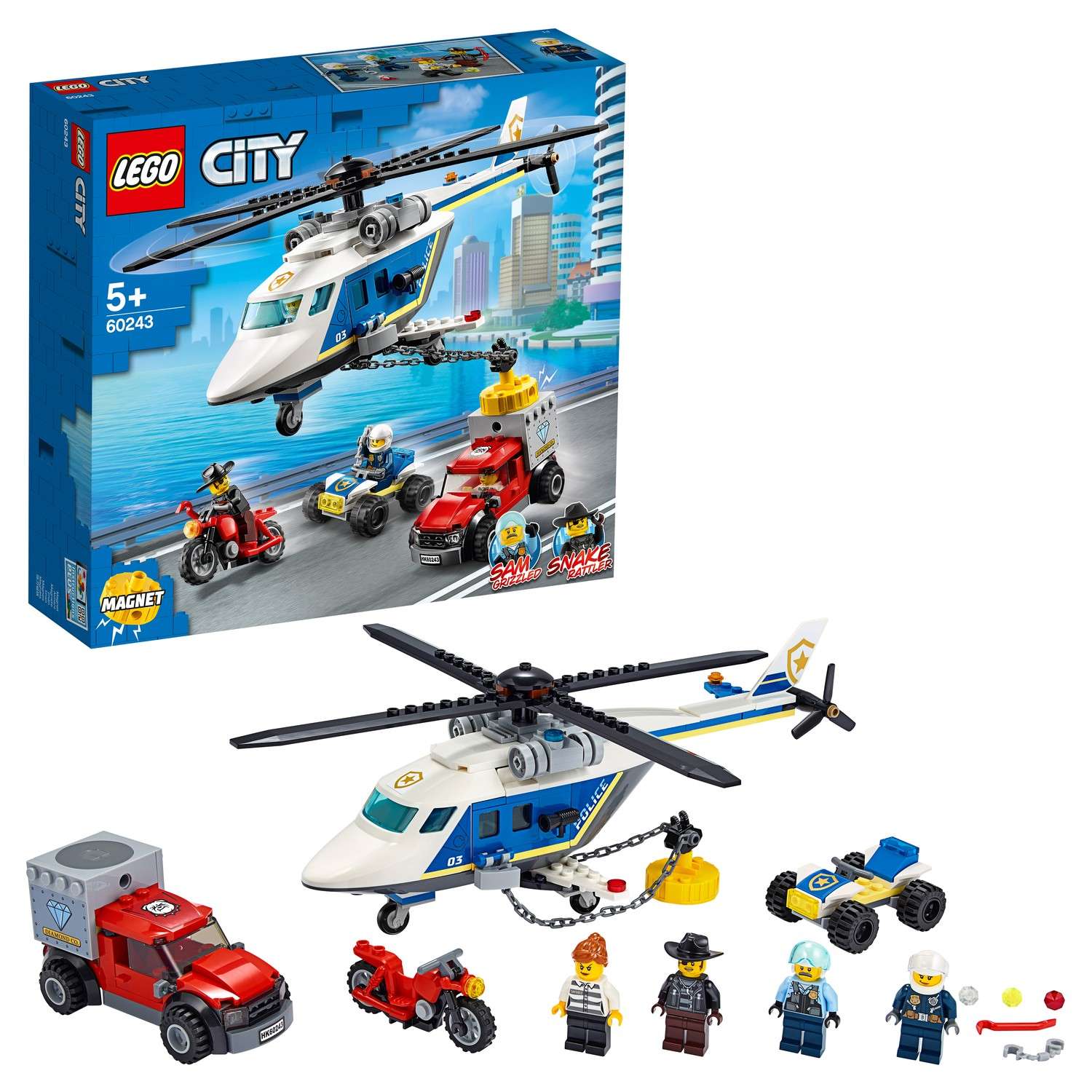 Конструктор LEGO City Police Погоня на полицейском вертолете 60243 - фото 1