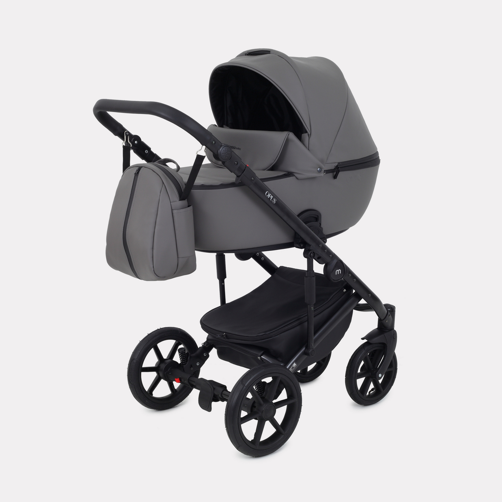 Коляска детская MOWbaby 2 в 1 Opus Classic Grey - фото 2