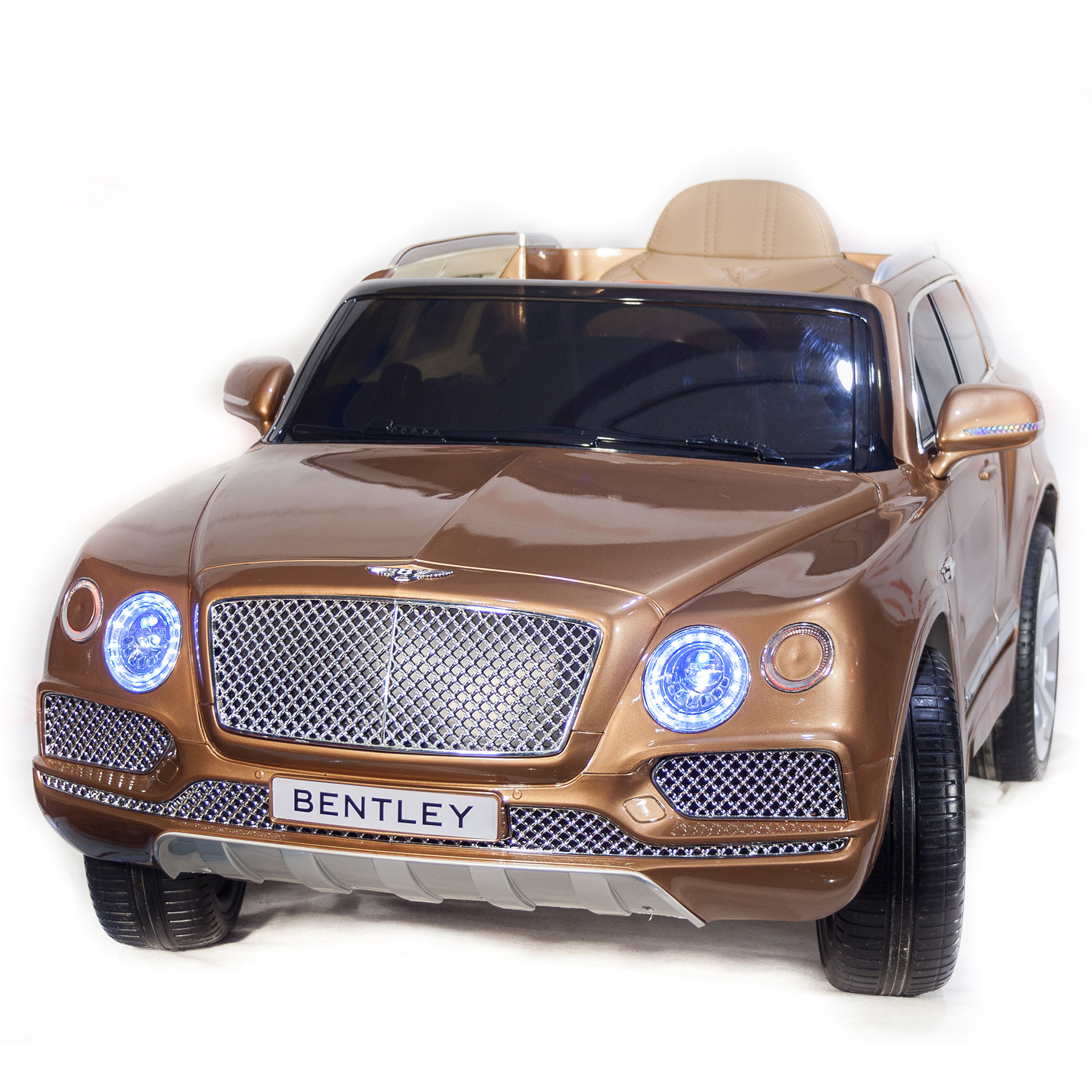 Электромобиль TOYLAND Джип Bentley Bentayga бронза - фото 3