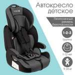 Автокресло Крошка Я Flex plus группа 1/2/3 9-36 кг (1-12 лет) Серый/Черный