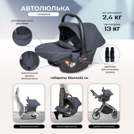 Коляска для новорожденных 3в1 Farfello Baby shell