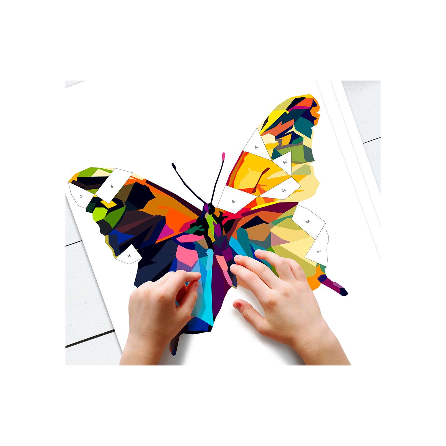 Набор для творчества VEROL Бабочка рисуем наклейками по номерам - фото 1