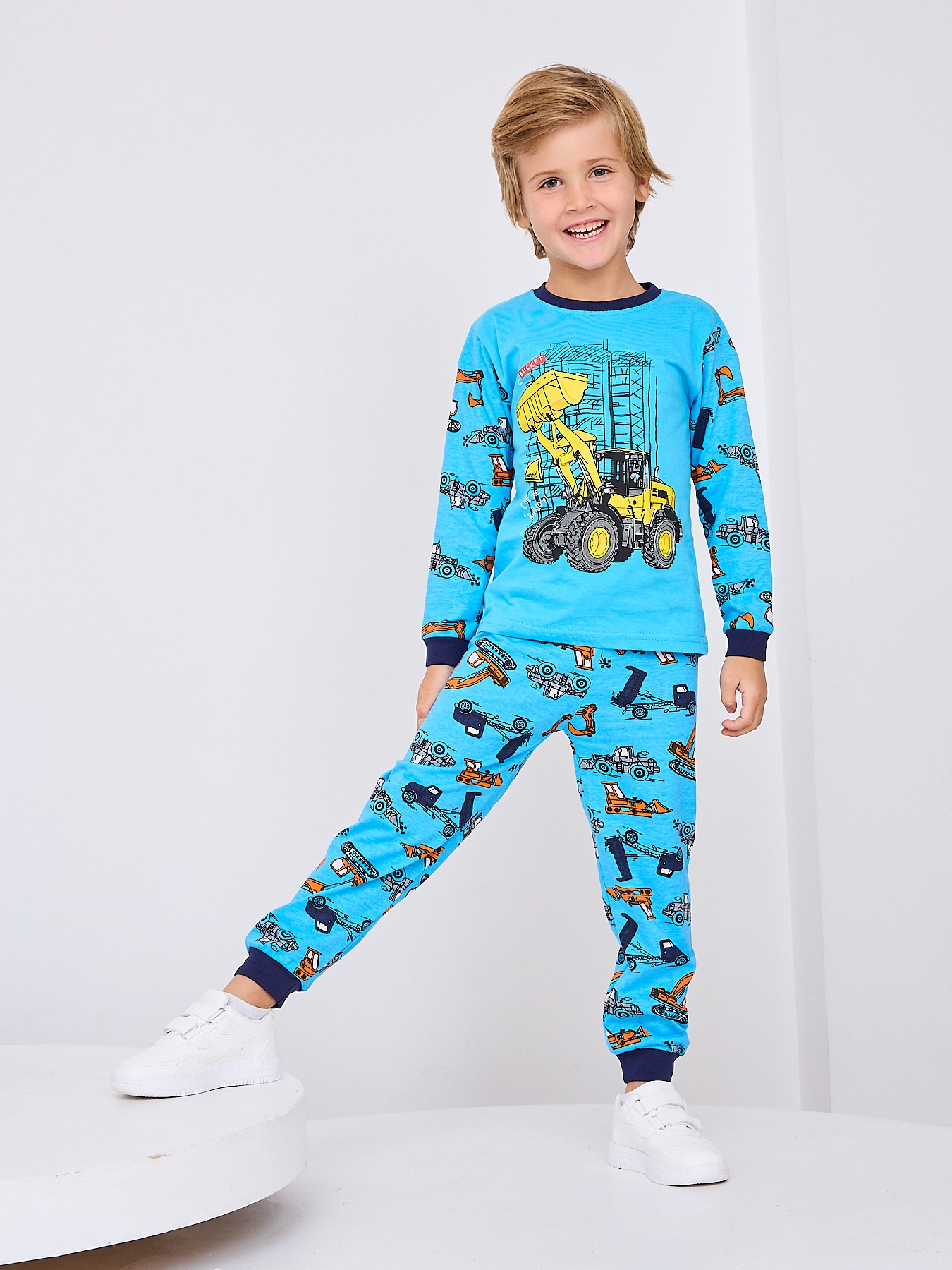 Лонгслив и штанишки Mil Art kids 1902201529SUIT-SLEEP-BOY-BLUE - фото 2