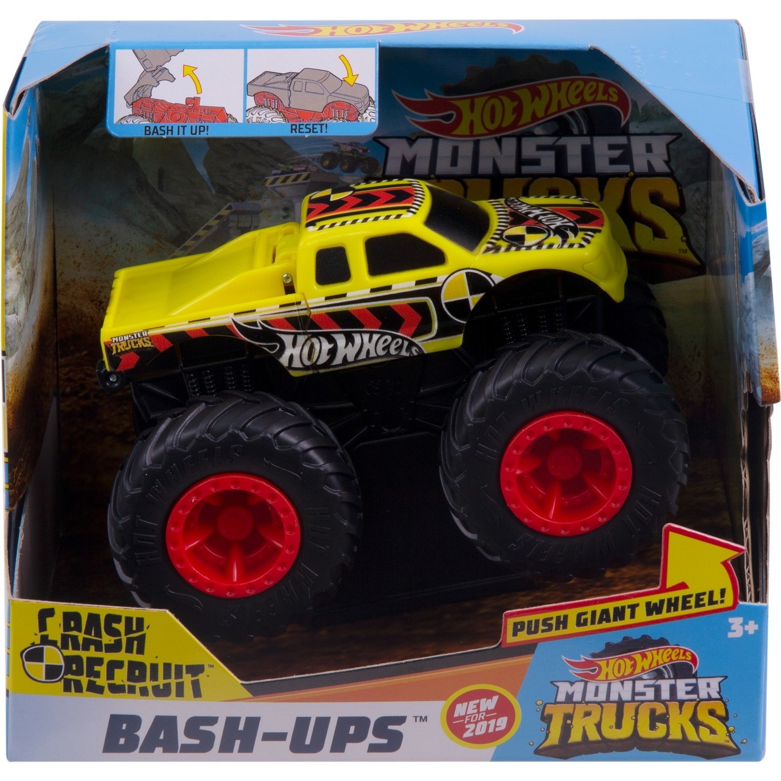 Машина Hot Wheels Monster Trucks Бэш Апс Краш Рекрут GDR87 купить по цене  799 ₽ в интернет-магазине Детский мир