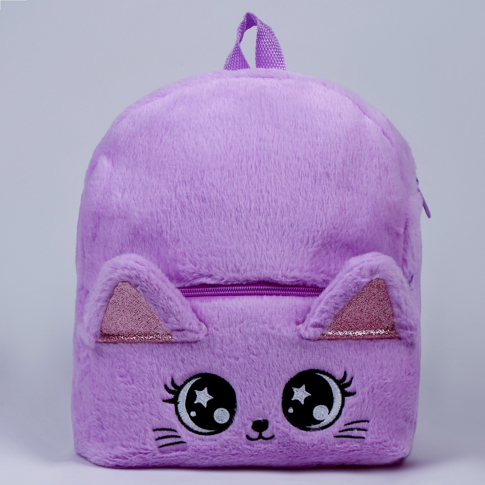 Рюкзак детский плюшевый Milo Toys «Котик» цвет фиолетовый - фото 3
