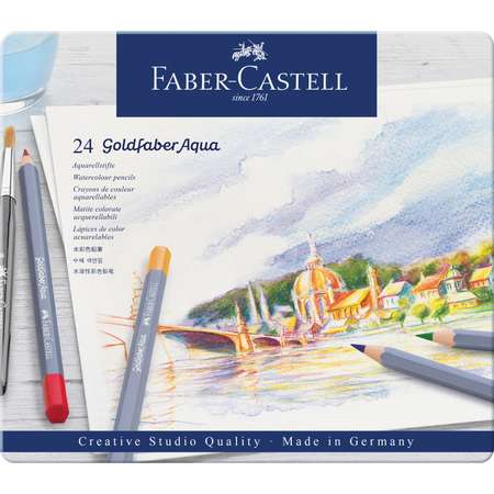 Карандаши акварельные FABER CASTELL художественные Goldfaber Aqua 24 цвета