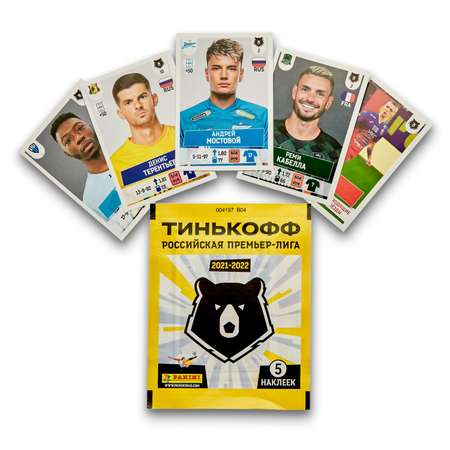 Наклейки коллекционные Panini РПЛ сезон 2021-22 6 пакетиков в экоблистере