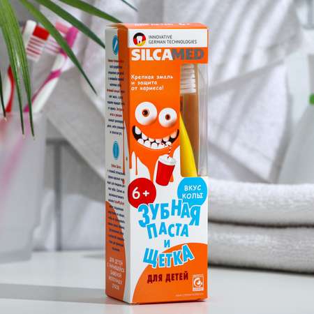 Зубная паста Sima-Land со вкусом Колы 65 г + зубная щетка 1 шт