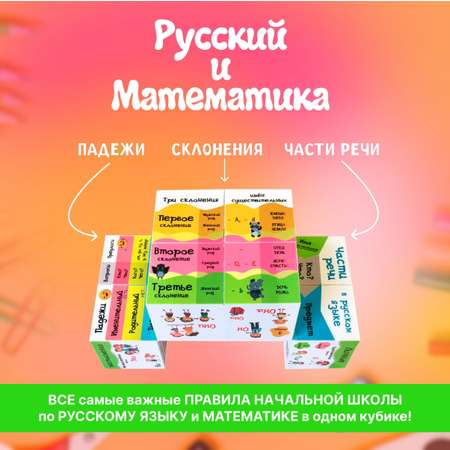 Кубик транформер MAGTRADE WOW пособие по русскому языку и математике для начальных классов