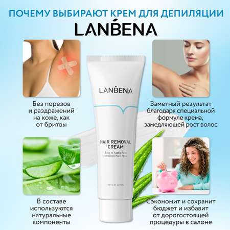 Крем LANBENA для депиляции волос