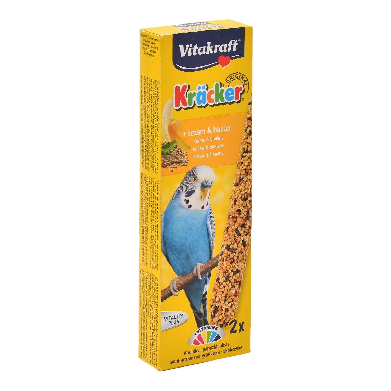Лакомство для волнистых попугаев Vitakraft Крекеры кунжут-банан 2шт 10608 - фото 1
