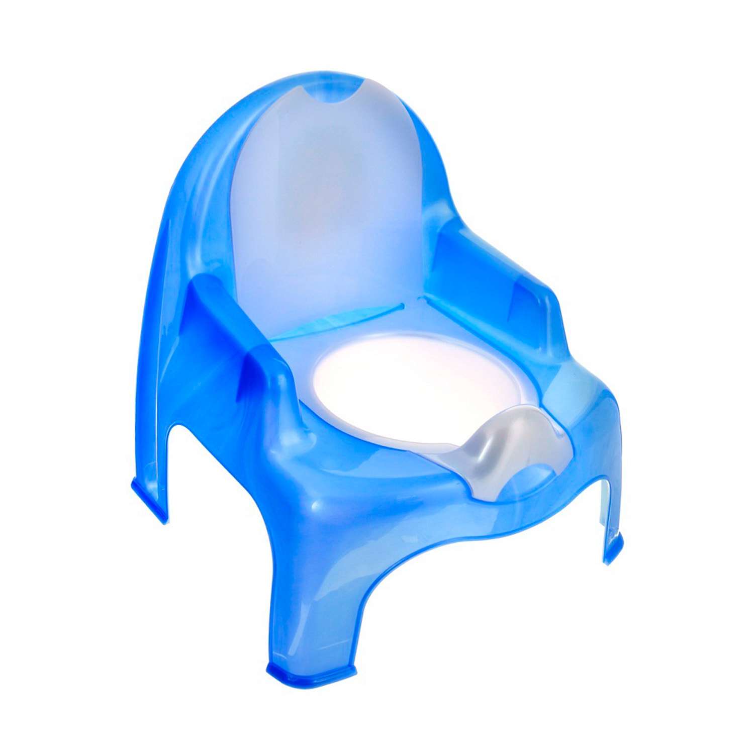 Горшок детский elfplast стульчик синий перламутровый - фото 1