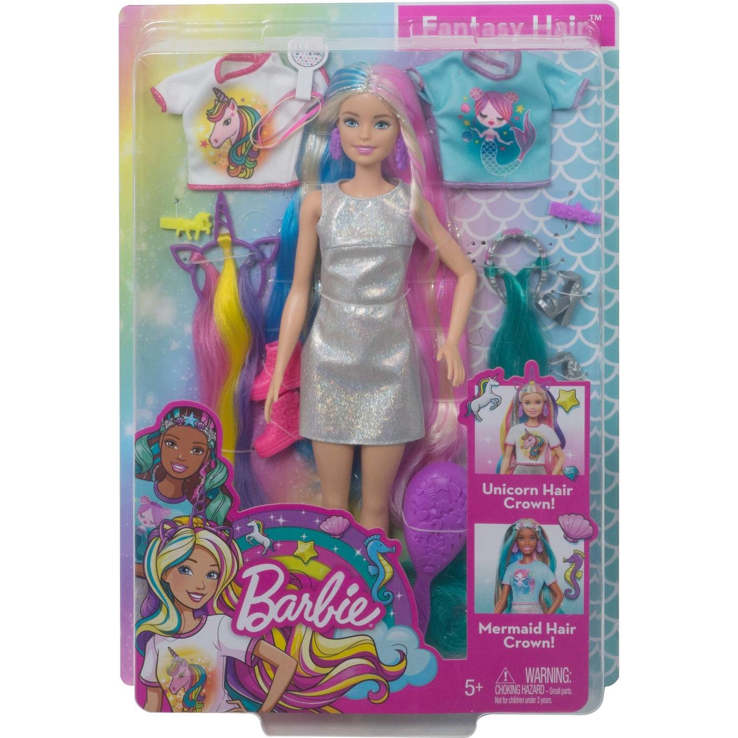 Кукла Barbie Радужные волосы GHN04 GHN04 - фото 2