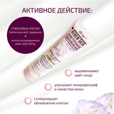 Пилинг для лица ВИТЭКС гоммаж Renew Skin Клеточное Обновление Эффект салонного пилинга 100 мл