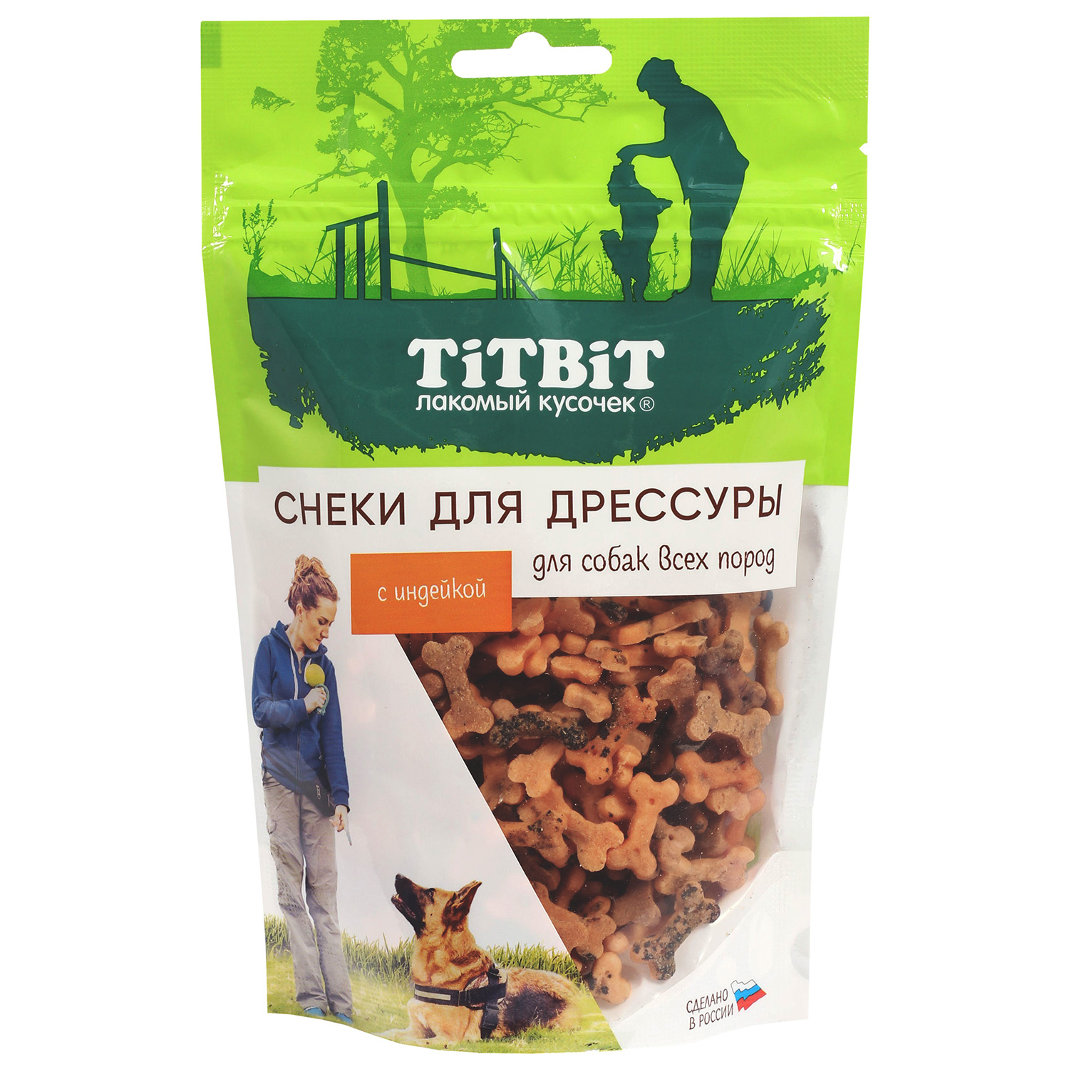 Лакомство для собак Titbit 100г всех пород снеки для дрессуры с индейкой - фото 1