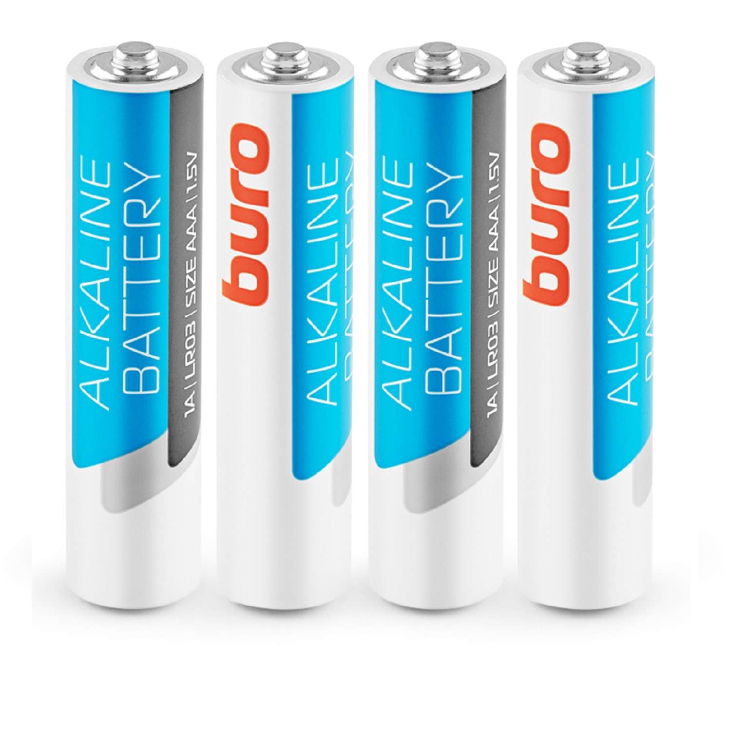 Батарейки Buro Alkaline LR03 AAA 4шт 1776131 - фото 1