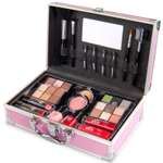 Подарочный бьют кейс чемодан 2K Beauty Косметический набор с декоративной косметикой для макияжа лица и маникюра
