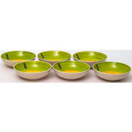 Набор тарелок Elrington Аэрограф Зеленый луг 180 мм 6 шт