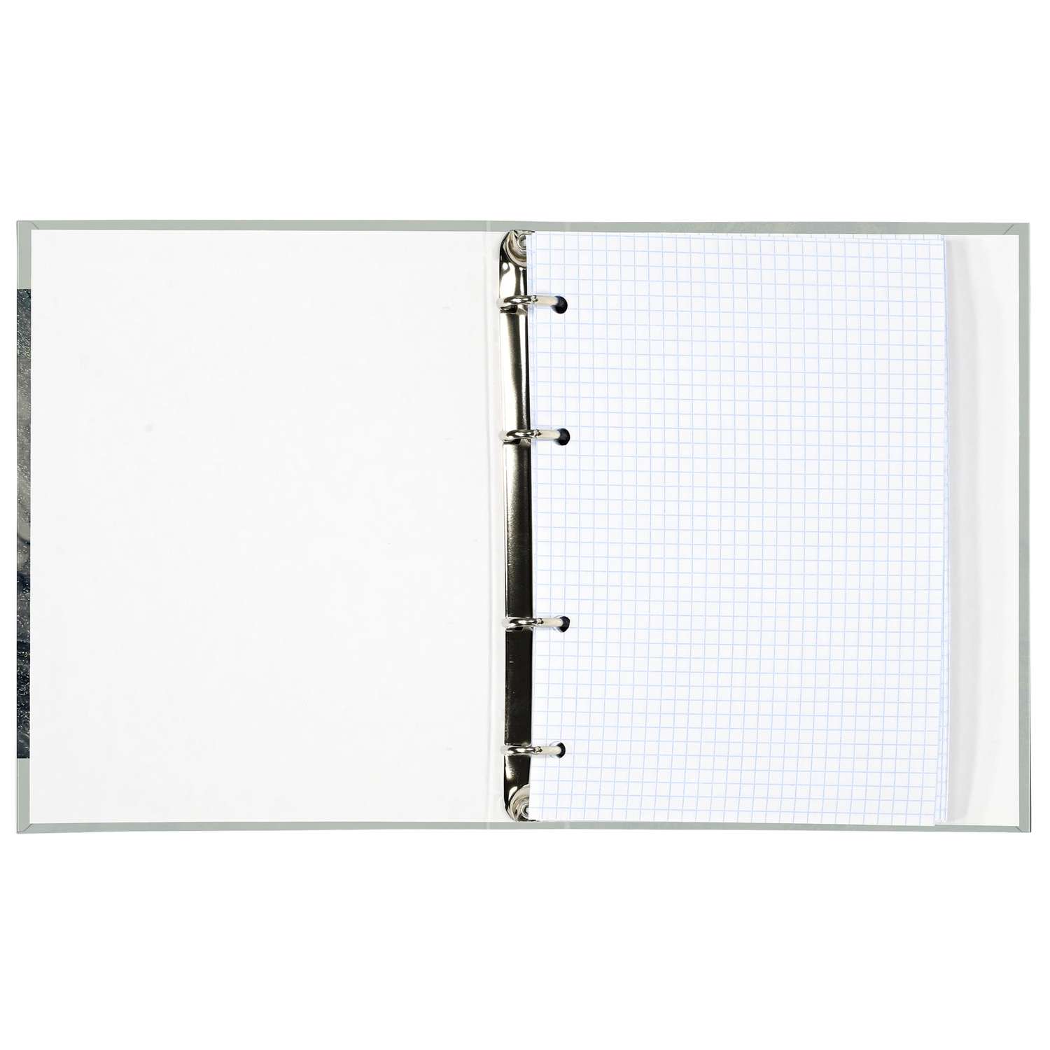 Тетрадь SCHOOLFORMAT со сменным блоком 120 листов клетка Изящный мрамор А5 твердая обложка МЛ на кольцах - фото 2