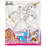 Набор для творчества МультиАРТ Barbie холст для росписи с глиттером и стразами 270351
