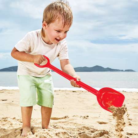 Игрушка для игры на пляже HAPE детская красная лопата для песка 40 см E4076_HP
