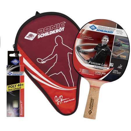 Набор для настольного тенниса Donic PERSSON 600 1 ракетка 3 мячика Avantgarde3 чехол