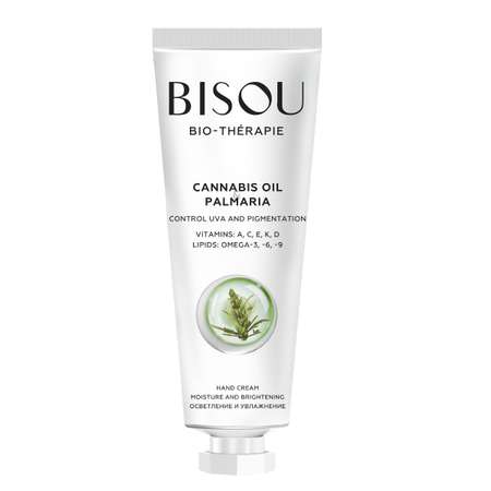 Крем для рук BISOU CANNABIS OIL and PALMARIA осветляющий и увлажняющий 60 мл