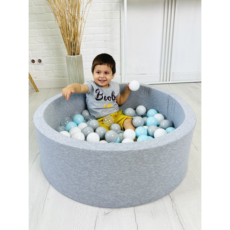 Сухой бассейн Boobo.kids 85х30 см 150 шаров серый