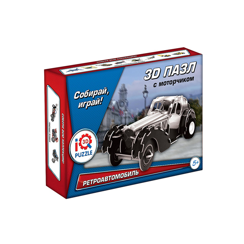 3D Пазл IQ 3D PUZZLE Ретро авто 57SC Coupe (инерц.) - фото 1