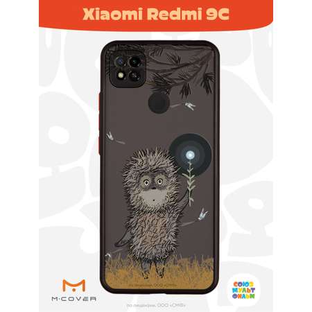 Противоударный чехол Mcover для смартфона Xiaomi Redmi 9C Союзмультфильм Ежик в тумане и фонарик