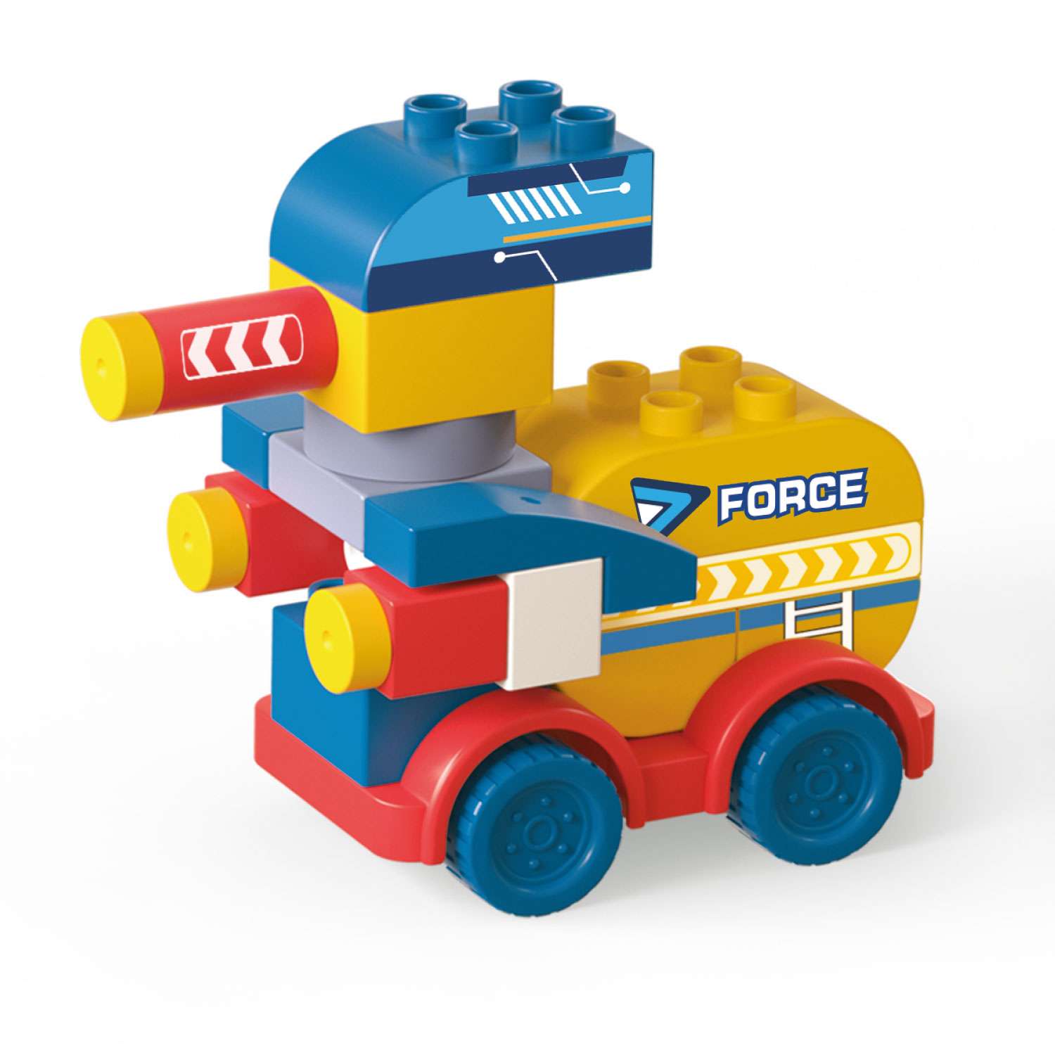 Игровой набор Funky Toys конструктор с крупными блоками лазер танк 22 детали FT0822556 - фото 4