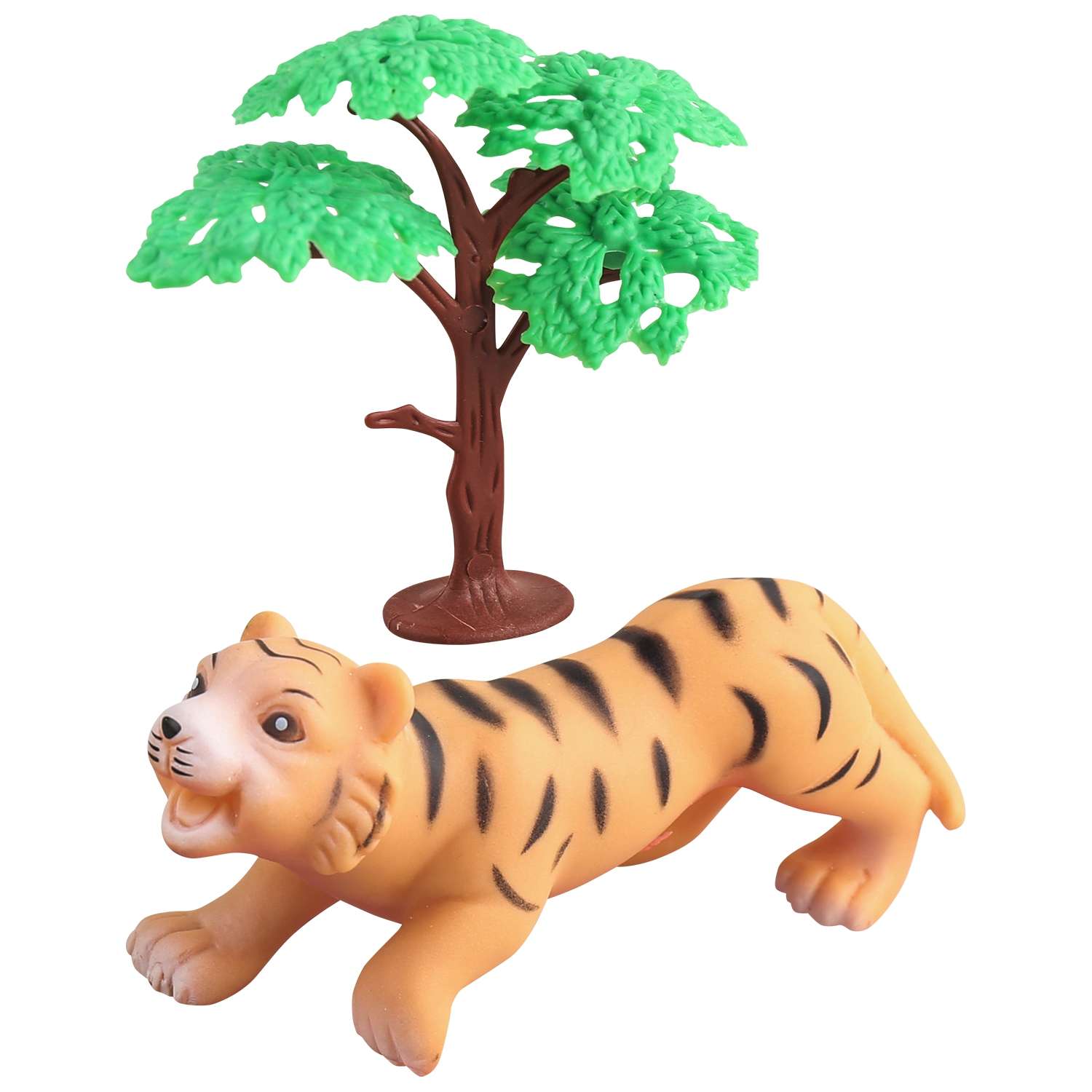 Игровой набор Mioshi Маленькие звери: Тигр 11х5 см дерево - фото 1