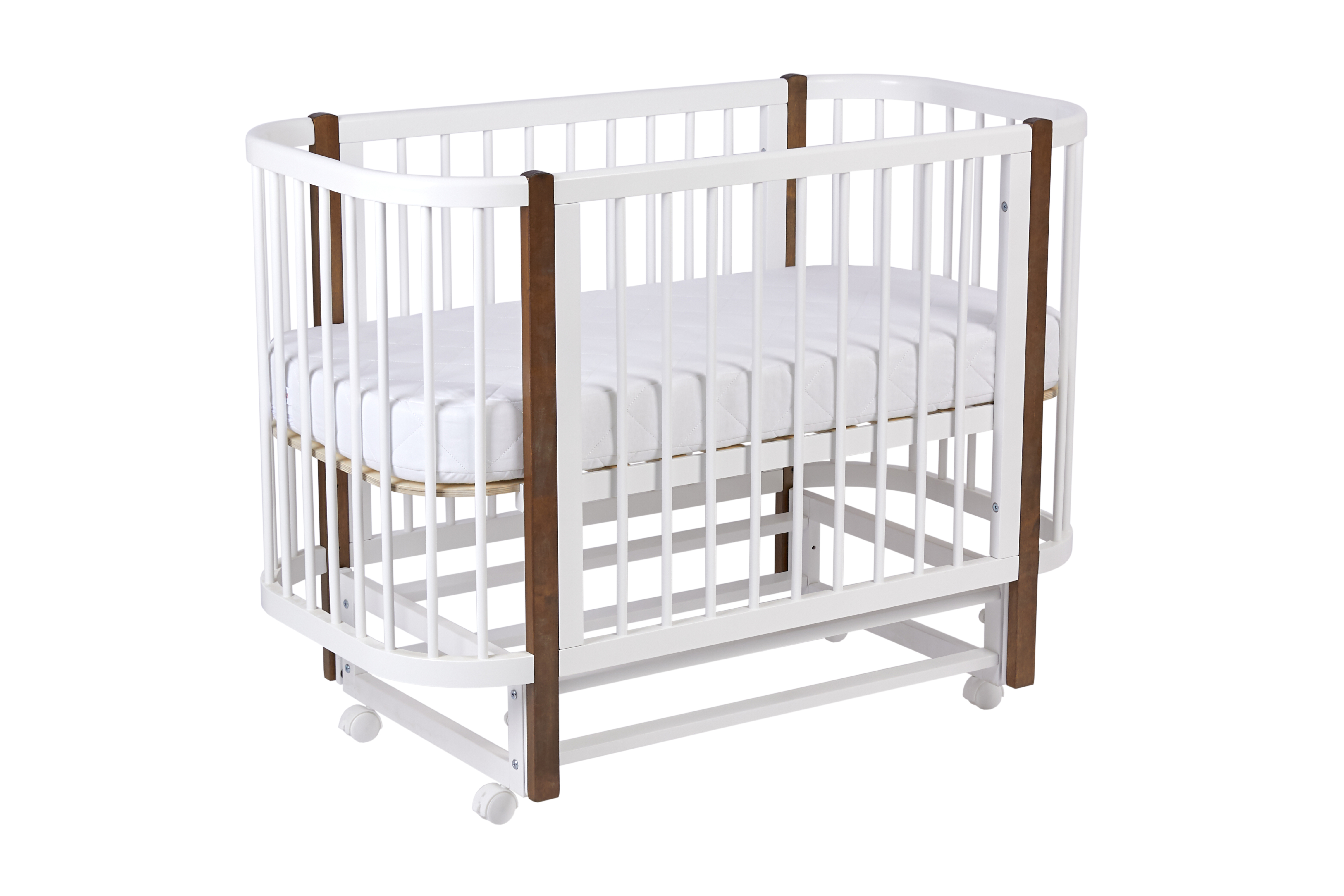 Детская кроватка Polini kids Simple 350 с маятником прямоугольная, продольный маятник - фото 4