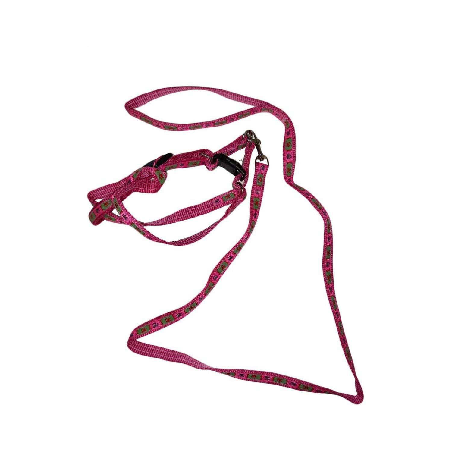 Поводок со шлейкой NPOSS Розовый 2 см - фото 1