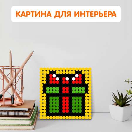 Конструктор Unicon картина «Новый год - Снеговик» размер 12 5 × 12 5 см