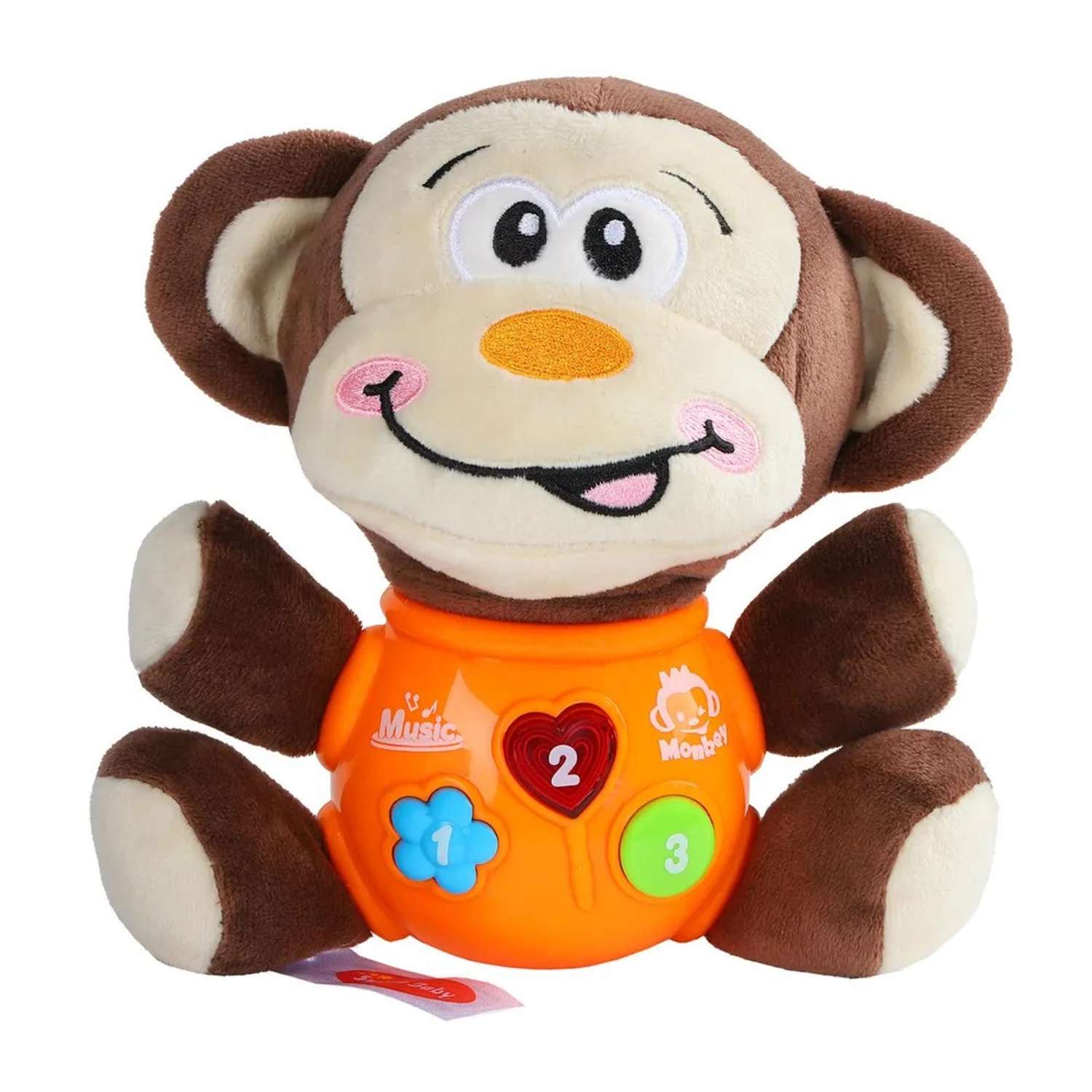 Развивающая игрушка Smart Baby мягкая музыкальная сказки потехи обезьяна JB0334073 - фото 10