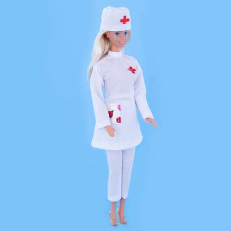 Костюм медсестры Модница для куклы 29 см 4747 белый